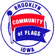logo: Brooklyn, Iowa, community of flags